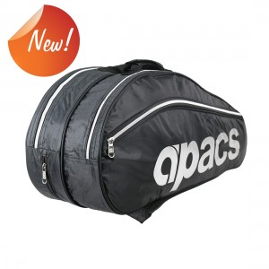 Apacs Double Compartment Racket Bag D2611 - Black/Silver